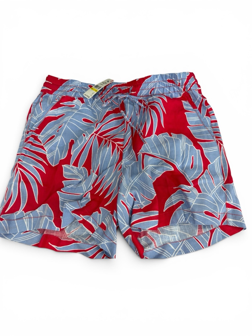 Tommy Bahama Red and Light Blue Tropical Print Women's Swim Shorts